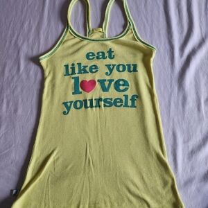 Beachbody Yellow Tank Top with Motivational Print